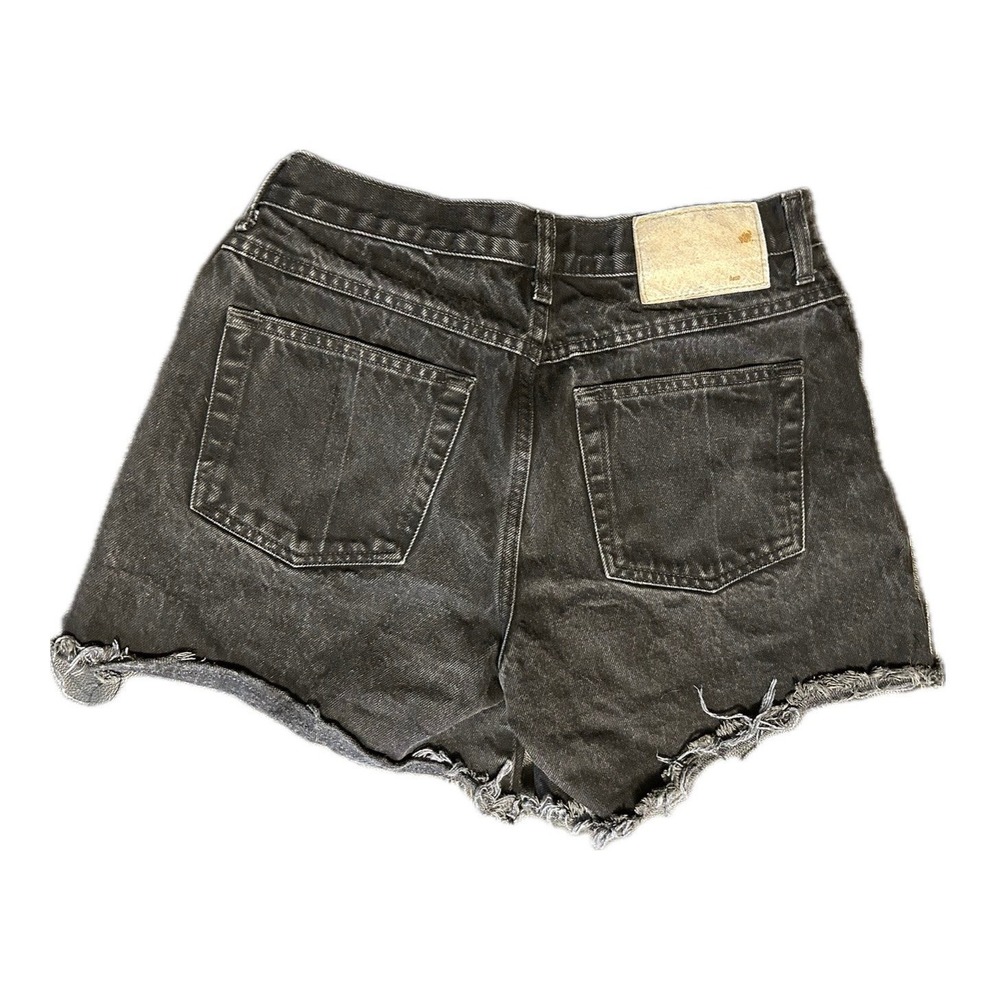 MODA International Black Distressed High Rise Cut Off Jeans Shorts. Women's 8 - Picture 4 of 9